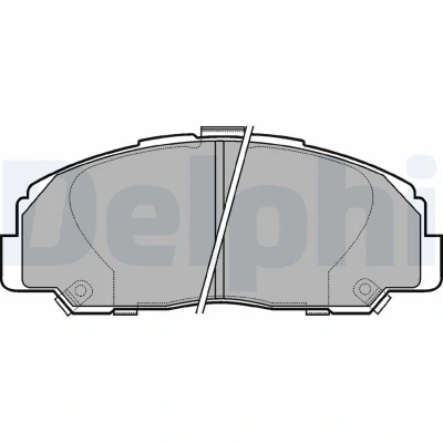 Imagem de DELPHI LP944 Jogo de pastilhas para travão disco com avisador sonoro desgaste sem chapa anti ruído acessórios DAIHATSU: Rocky SUV
