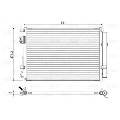 Imagem de VALEO 822581 Condensador com secador Alumínio 371 KIA: RIO 3