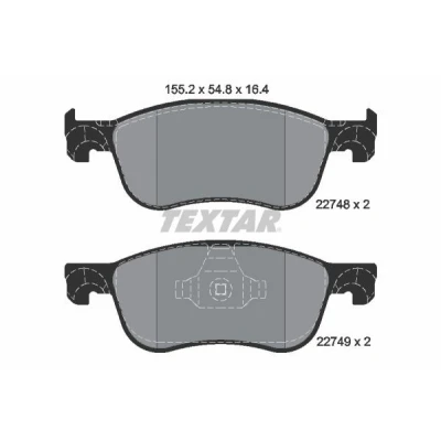 Imagem de TEXTAR 2274801 Jogo de pastilhas para travão disco não preparado indicador aviso desgaste FORD: Fiesta 7, Mk7 Van