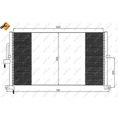 Imagem de NRF EASY FIT 35603 Condensador com retentor 11,8 Alumínio 620