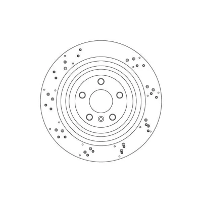 Imagem de TRW Disco de travão MERCEDES BENZ: Classe ML 345mm 22mm 5 112mm perfurado/ventilado pintado alto carbono DF6849S 1664230312,A1664230312