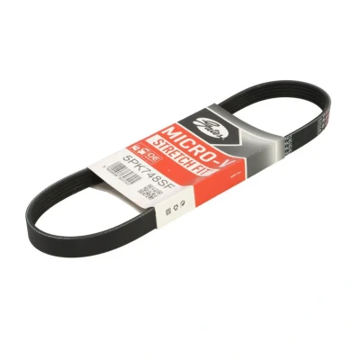 Imagem de GATES 5PK748SF Correia trapezoidal estriada 748 5 PA (poliamida), EPDM (borracha de etileno propileno dieno) FIAT: Punto II Hatchback