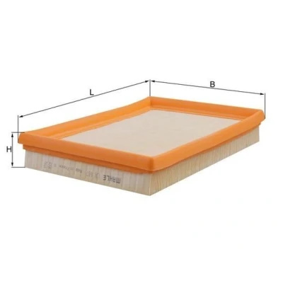 Imagem de MAHLE ORIGINAL LX 687 Filtro de ar 39,0 178 257 Cartucho filtrante RENAULT: SCENIC 2, MEGANE 3 Grandtour, HYUNDAI: LANTRA FORD: FIESTA 7
