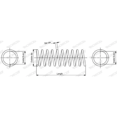 Imagem de MONROE SP2453 Mola de suspensão FORD: Focus Mk1 Hatchback
