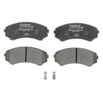 Imagem de BOSCH 0 986 424 709 Jogo de pastilhas para travão disco Baixo teor metálico com avisador sonoro desgaste MITSUBISHI: PAJERO 4, Grandis