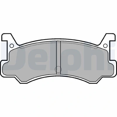 Imagem de DELPHI LP521 Jogo de pastilhas para travão disco não preparado indicador aviso desgaste com chapa anti ruído sem acessórios MAZDA: MX 3