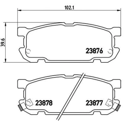 Imagem de BREMBO P 49 030 Jogo de pastilhas para travão disco com avisador sonoro desgaste sem acessórios MAZDA: MX 5 2