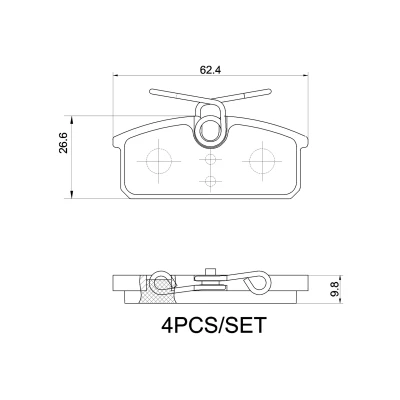 Imagem de BREMBO P 68 077 Jogo de pastilhas para travão disco excl. contacto aviso desgaste sem acessórios RENAULT: Twizy