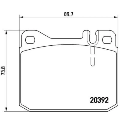 Imagem de BREMBO P 85 007 Jogo de pastilhas para travão disco preparado indicador aviso desgaste sem acessórios VOLKSWAGEN: LT 28 35 I Minibus