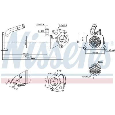 Imagem de NISSENS 989321 Radiador EGR sem &#039;bypass&#039; de vácuo