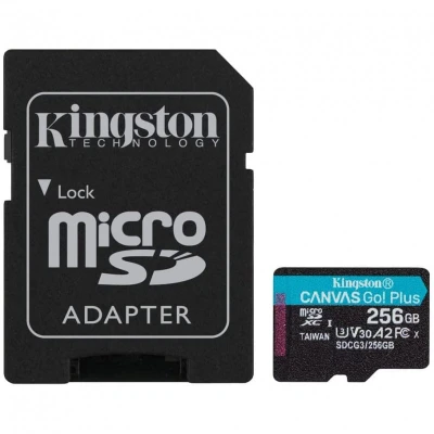 Imagem de Kingston Canvas Go! Plus microSDXC 256GB + Adaptador SD
