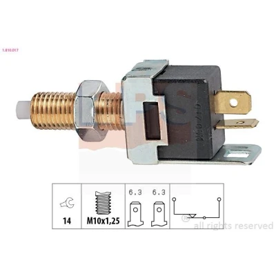 Imagem de EPS 1.810.017 Interruptor de luz stop mecânico M10x1,25 Made in Italy OE Equivalent MITSUBISHI: PAJERO 2, Grandis, L200 III Pick up