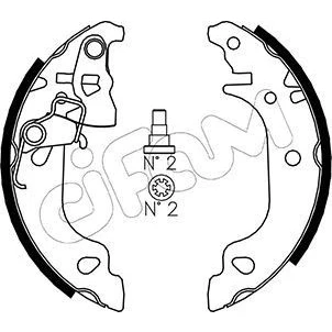 Imagem de CIFAM 153 079 Maxilas de Travão 180,0mm 32mm com acessórios afinação automática FIAT: Punto II Hatchback