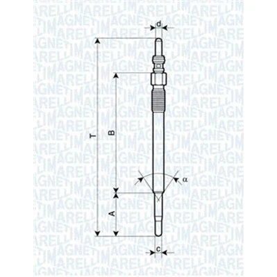 Imagem de MAGNETI MARELLI 062900048304 Vela incandescente 11V 10A M8X1 PEUGEOT: 307 Hatchback, 308 I SW, 206 CITROËN: C3 Hatchback