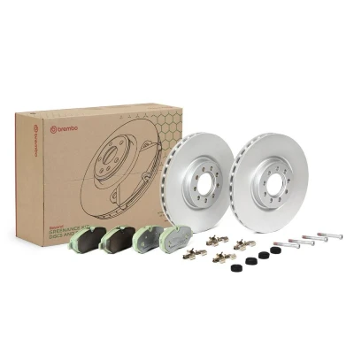 Imagem de BREMBO KT 10 022 Kit de travões interior ventilado com acessórios parafusos pinça travão preparado para indicador aviso desgaste
