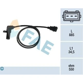 Imagem de STARQ SQ323 14158 Gerador de Impulsos 3pólos OPEL: Astra G CC, Corsa B Hatchback, Tigra Coupe