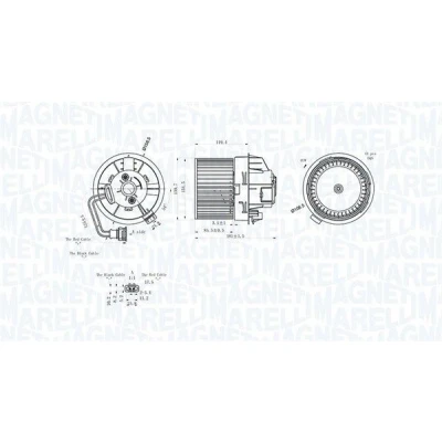 Imagem de MAGNETI MARELLI 069412298010 Motor eléctrico, ventilador do habitáculo 12V