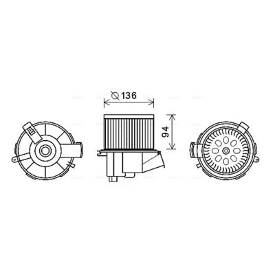 Imagem de PRASCO PE8387 Motor eléctrico, ventilador do habitáculo 12