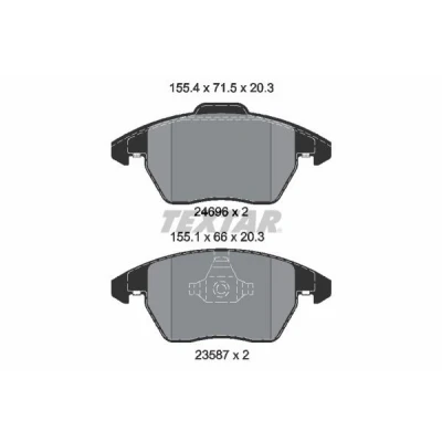 Imagem de TEXTAR 2469601 Jogo de pastilhas para travão disco não preparado indicador aviso desgaste SEAT: Ibiza 4 Sportcoupe, 4, ST