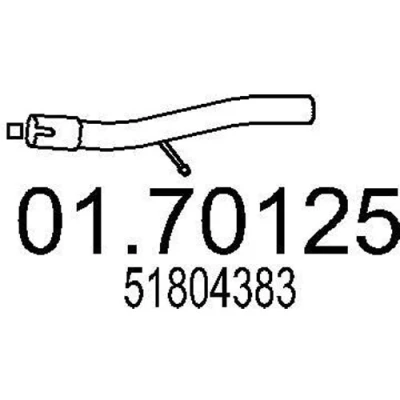 Imagem de MTS 01.70125 Tubo de escape 600 traseira para a panela