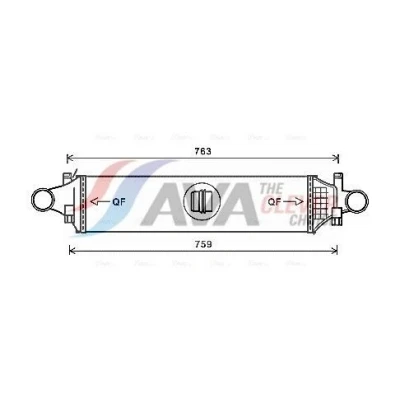 Imagem de PRASCO MSA4659 Intercooler com acoplamentos rápidos MERCEDES BENZ: Classe A