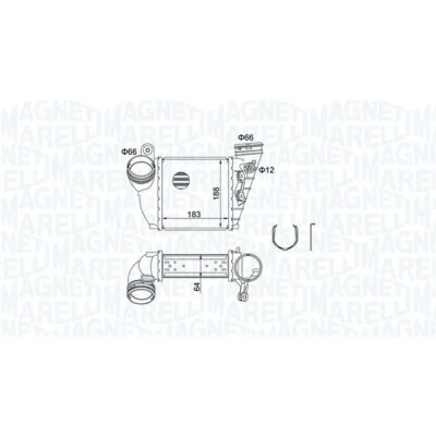 Imagem de MAGNETI MARELLI 351319204870 Intercooler VOLKSWAGEN: Golf 4, Bora Sedan, 4 Variant, AUDI: A3 Hatchback, SEAT: Leon I Hatchback