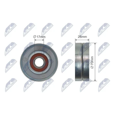 Imagem de NTY RNK PL 031 Polia Tensora OPEL: Astra G CC, Corsa D Hatchback, B CHEVROLET: Cruze Carrinha