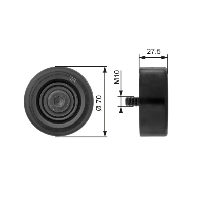 Imagem de GATES FleetRunner Micro V Kit T36206 Polia de Desvio HYUNDAI: Tucson, KIA: Cerato Sedan