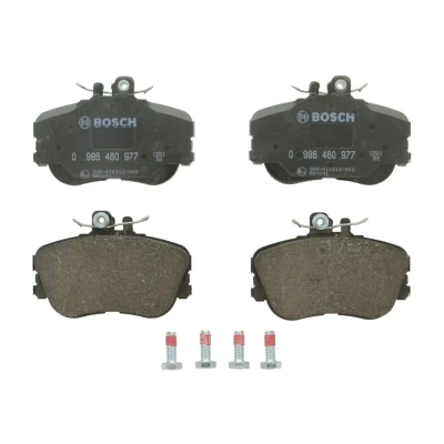 Imagem de BOSCH 0 986 460 977 Jogo de pastilhas para travão disco Baixo teor metálico com chapa anti ruído, parafusos acessórios