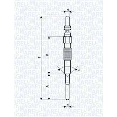 Imagem de MAGNETI MARELLI 062900079304 Vela incandescente 4,4V 8A M8X1 CHEVROLET: Captiva, Cruze Sedan, OPEL: Antara