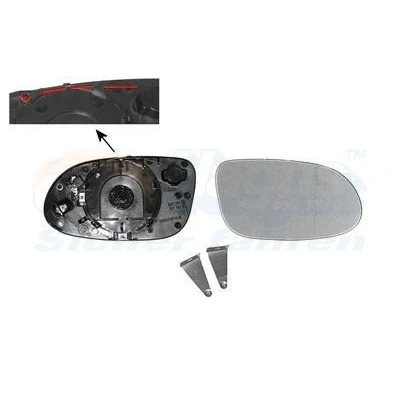 Imagem de VAN WEZEL 3014838 Vidro Espelho à direita MERCEDES BENZ: Classe A, SLK