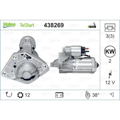 Imagem de VALEO 438269 Motor de arranque 12 2 NEW STOP&amp;START ORIGINAL PART RENAULT: GRAND SCENIC 3, MEGANE 3 Coupe, Grandtour