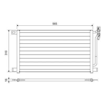 Imagem de VALEO 817405 Condensador sem secador Alumínio 310mm R134a BMW: 3 Sedan, Touring, Coupe