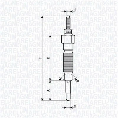 Imagem de MAGNETI MARELLI 062900132304 Vela incandescente 11V M10X1.25 MITSUBISHI: Pajero 2, L200 III Pick up, Sport 1 SUV, NISSAN: Patrol GR 5 SUV