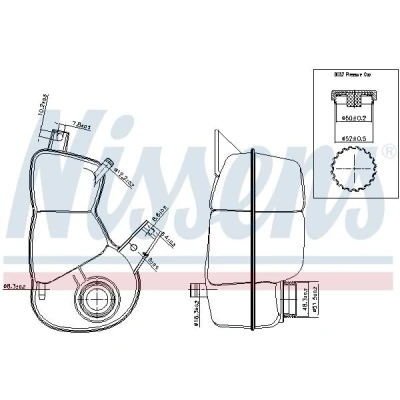 Imagem de NISSENS 996174 Depósito de Compensação Refrigerante 1,1 com capa OPEL: Astra G CC, Caravan, F CC