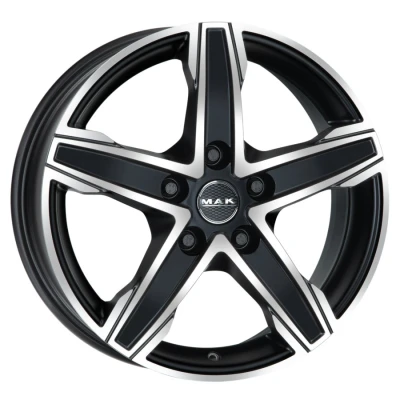 Imagem de Jante de alumínio mak king5 7.5x17 5x130 et55 preto polido mate