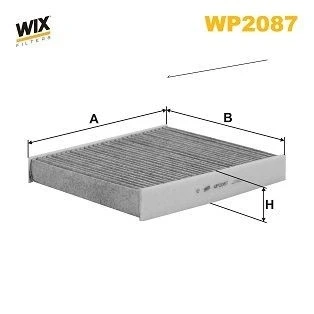 Imagem de Filtros habitáculo carvão ativado wix filters wp2087