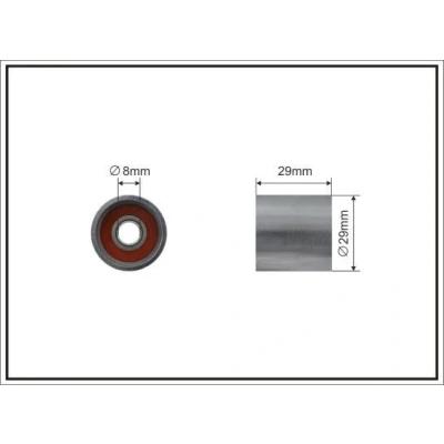 Imagem de CAFFARO 337 95 Rolo tensor, correia dentada VOLKSWAGEN: Polo IV Sedan, Golf 4, V Hatchback, SEAT: Leon II Ibiza 2
