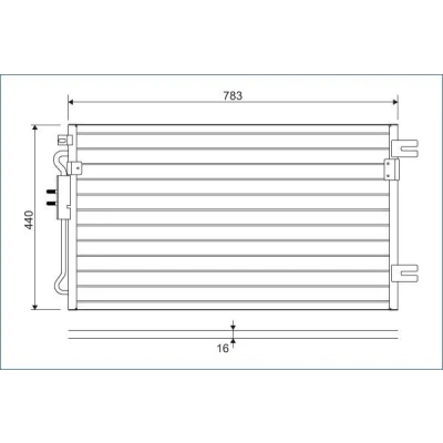 Imagem de VALEO 817739 Condensador sem secador Alumínio 440 R 134a