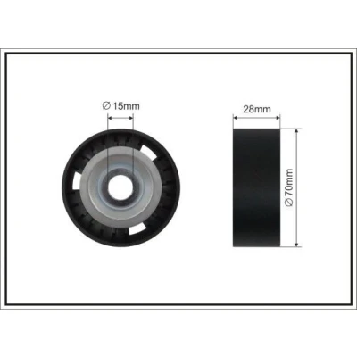 Imagem de Rolo tensor, correia trapezoidal estriada CAFFARO 500252 SC