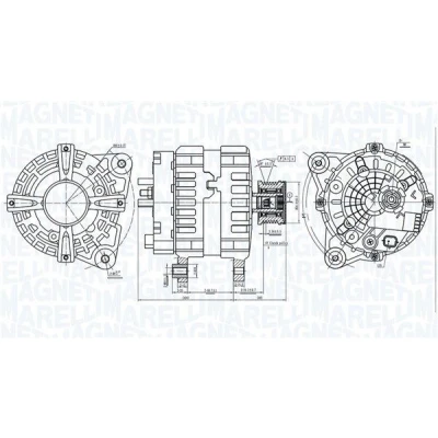 Imagem de MAGNETI MARELLI 063736381010 Alternador 12V 150A