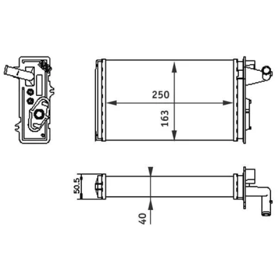 Imagem de MAHLE ORIGINAL AH 141 000S Radiador Quente LANCIA: Dedra Sedan