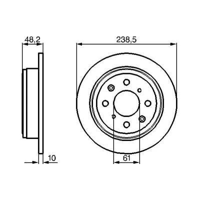 Imagem de BOSCH Disco de travão HONDA: CRX 2, CIVIC 6 Hatchback, Aerodeck, ROVER: 200 25 MG: ZS Sedan 0 986 478 350