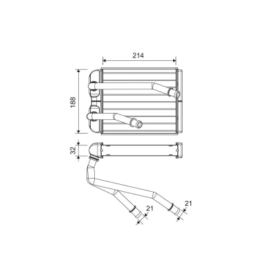 Imagem de VALEO 811598 Radiador Quente VOLKSWAGEN: Transporter 5
