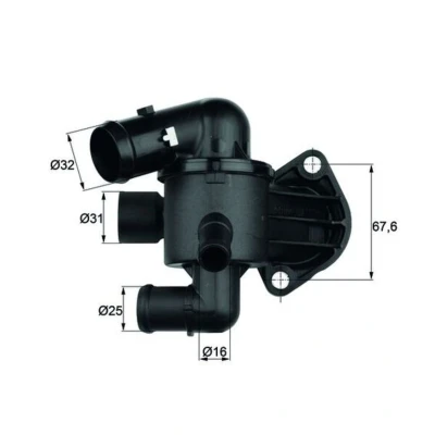 Imagem de MAHLE ORIGINAL TI 33 87 Termóstato, líquido de refrigeração com junta VOLKSWAGEN: GOLF 6, Passat CC, B6 Variant, AUDI: A3 Hatchback