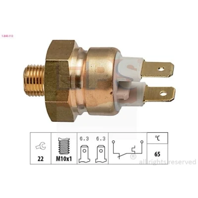 Imagem de EPS 1.840.112 Interruptor de temperatura, ventilador do radiador M10x1 Made in Italy OE Equivalent VOLKSWAGEN: GOLF 2, Jetta Passat B3/B4 Variant