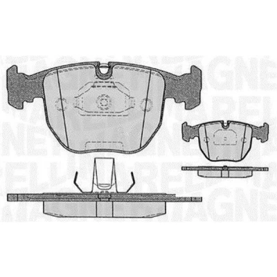 Imagem de MAGNETI MARELLI 363916060579 Jogo de pastilhas para travão disco preparado indicador aviso desgaste BMW: 5 Sedan, X5, Touring