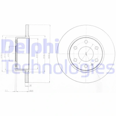 Imagem de DELPHI BG4164 Disco de travão 296 16 6 cheio oleado não tratado sem o rolamento da roda, anel sensor do ABS IVECO: DAILY 4