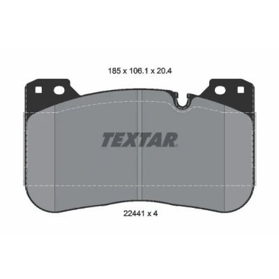 Imagem de TEXTAR 2244101 Jogo de pastilhas para travão disco preparado indicador aviso desgaste BMW: 5 Sedan, X5