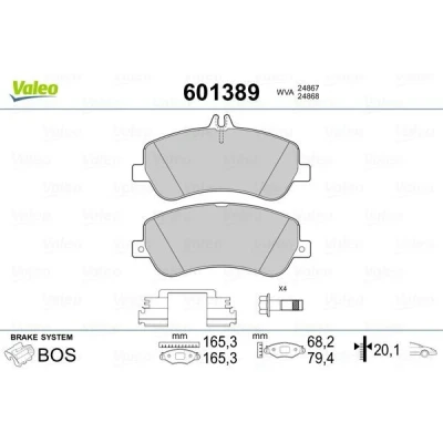 Imagem de VALEO 601389 Jogo de pastilhas para travão disco MERCEDES BENZ: GLK